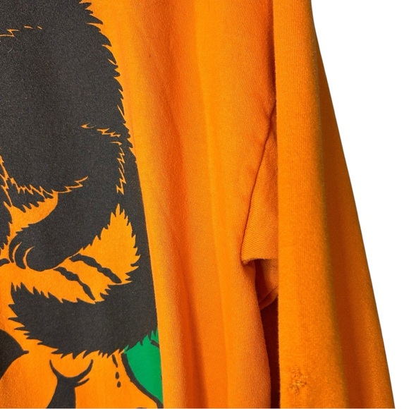 RARE Vintage 90s Hallmark Black Cat Pumpkin Halloween Sweatshirt USA XL - Picture 7 of 14